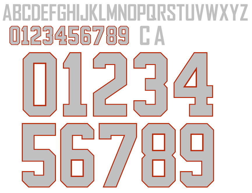 font used for jersey